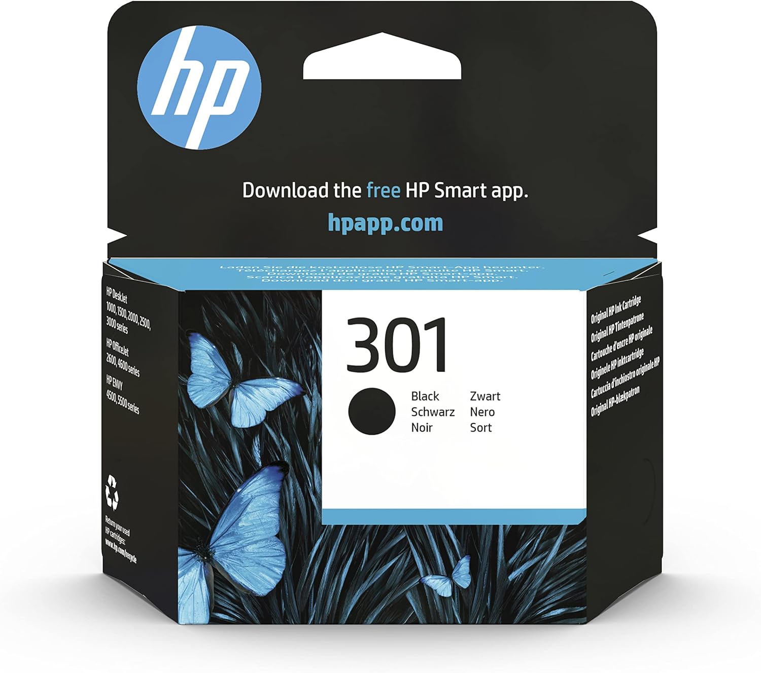 HP Inkjet Cartridges, Black, Pack of 1